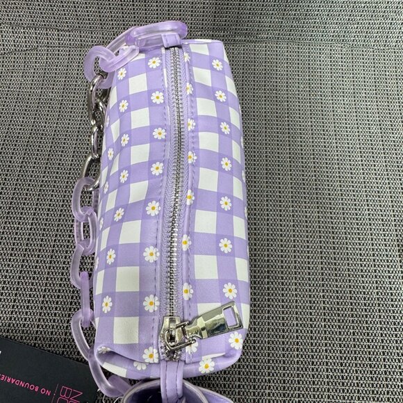 Knotted Shoulder Bag Lavender Sunrise Gingham By No Boundaries One Size - Picture 5 of 6